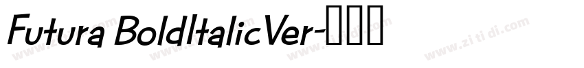 Futura BoldItalicVer字体转换